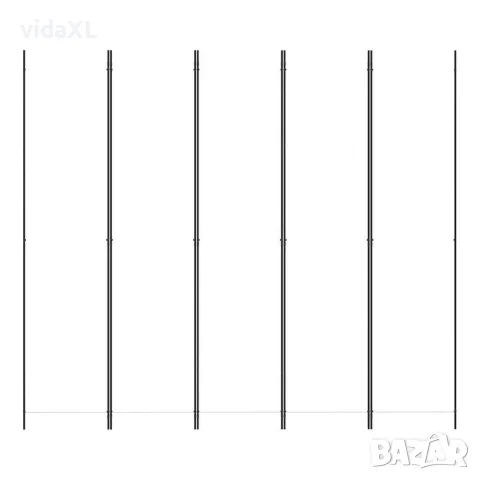vidaXL Параван за стая, 5 панела, бял, 250x220 см, текстил, снимка 3 - Паравани - 56147246