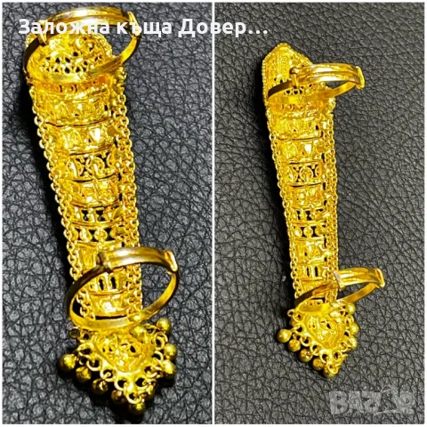 Златен пръстен напръстник prasten zlaten 14 k 585 gold , снимка 5 - Пръстени - 48201259