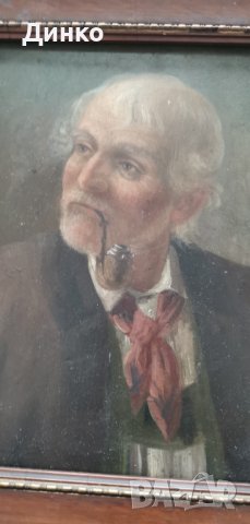Стара картина от 19век маслени бои върху дърво оригинал. , снимка 6 - Антикварни и старинни предмети - 41646443