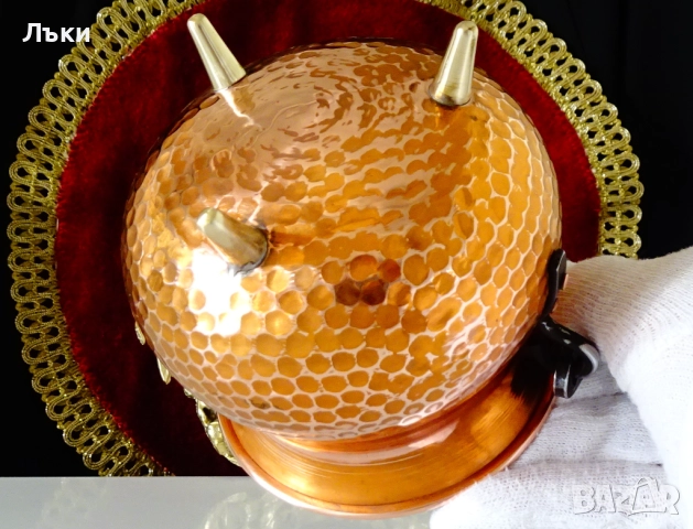 Медно менче,котле,чиста червена мед. , снимка 5 - Антикварни и старинни предмети - 52495951