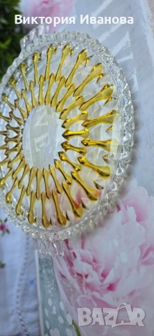Поднос от кристално стъкло , снимка 3 - Антикварни и старинни предмети - 51425826
