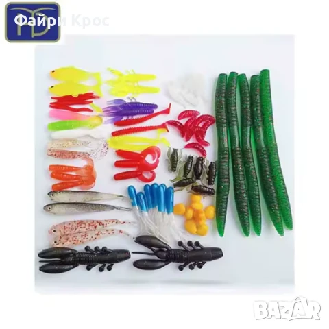 Риболовен комплект 439 части, рибарски принадлежности такъми примамка блесна воблер червеи кукички, снимка 2 - Такъми - 50641765