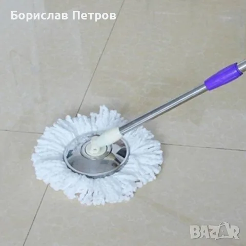 Резервен моп парцал за Spin mop/ Специалните микрофибърни влакна на мопа привличат всичко , снимка 3 - Мопове, кофи, четки и метли - 55766559