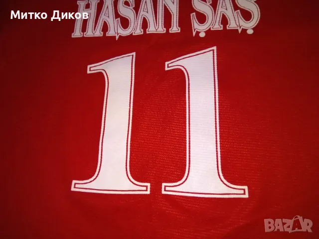 Тениска на Галата Сарай домакини 2001-2002 Лото №11Hasan Sas размер Л, снимка 8 - Футбол - 48572323