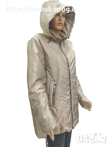 Големи размери яке код 7 - бежово