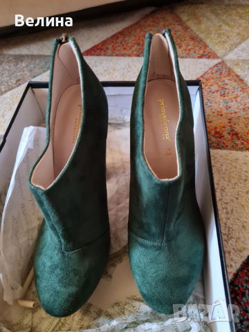 Зелени дамски обувки Primadonna с мисок ток, снимка 1