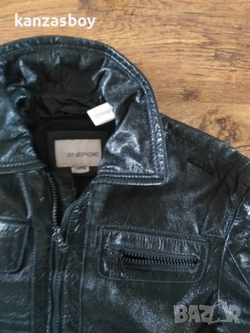 Energie pelle leather jacket - страхотно мъжко яке КАТО НОВО , снимка 6 - Якета - 40050042