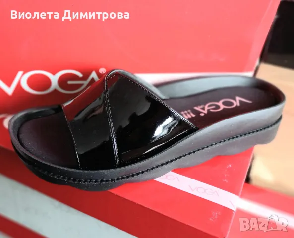 ТОП ЦЕНА! Лачени дамски чехли VOGA различни видове, снимка 4 - Чехли - 49288181