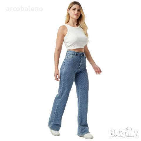 Дамски дънки с висока талия  , снимка 2 - Дънки - 52315899