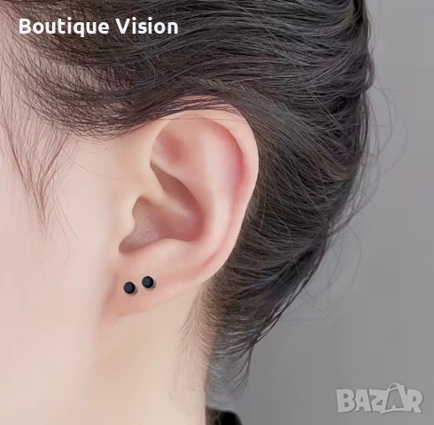 Ново! 4 броя магнитни обици, снимка 2 - Обеци - 53642102