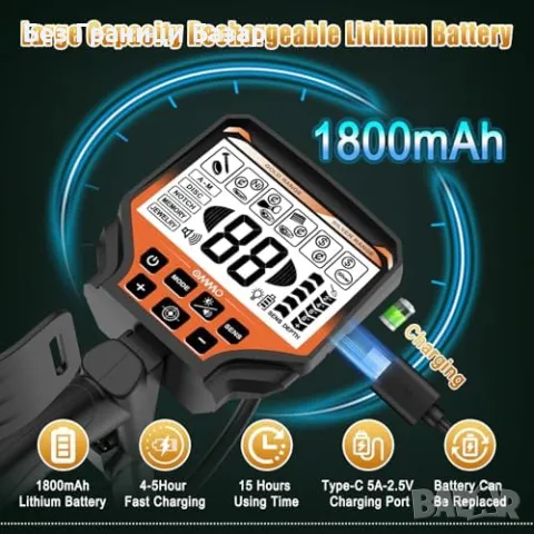 Нов OMMO Металотърсач за Възрастни с USB Зареждане и 6 Режима LCD, снимка 4 - Друга електроника - 49693282