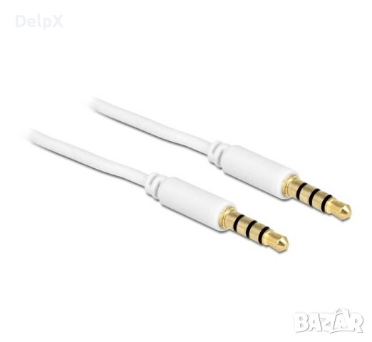 Кабел AUX 3,5mm JACK(м) с 3 пръстена 1m, снимка 1