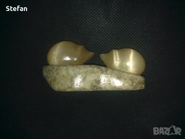 Стара статуетка от естествен руски селенит, снимка 2 - Антикварни и старинни предмети - 39031179