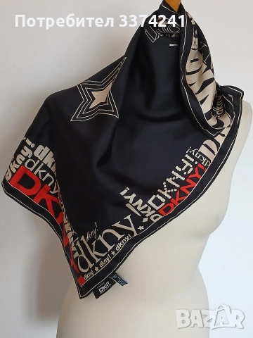 Копринени шалове DKNY 5бр., снимка 5 - Шалове - 53797485