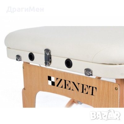23 Преносима масажна кушетка с  ФИКСИРАНА Цена 10 лева за дост Zenet ZET-1042 размер S, Дървена бяла, снимка 6 - Кушетки - 39132520