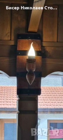 Етно аплици-стенни лампи от автентични бъчви с ръчно изработени дървени чашки!, снимка 11 - Лампи за стена - 15409027