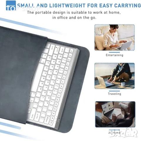 Безжична акумулаторна Bluetooth клавиатура с подсветка Jelly Comb, снимка 2 - Друга електроника - 48780372