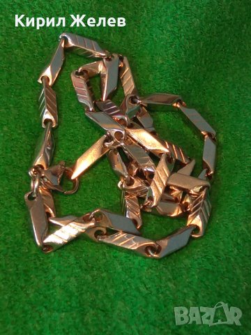 СТИЛЕН ЛЪСКАВ УНИСЕКС ЛАНЕЦ от БЛАГОРОДНА НЕРЪЖДАЕМА СТОМАНА с БЯЛА ПОЗЛАТА 18684