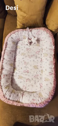 Бебешко гнездо с 2 лица+ възглавница за кърмене и фотьойл -барбарон 