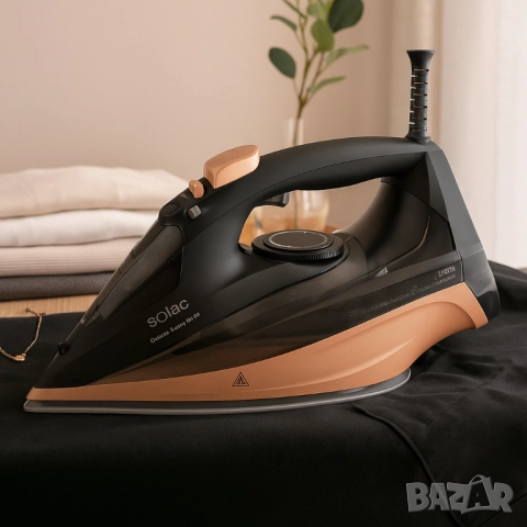 Ютия Solac Optima Shine 3000 за сухо и парно пране, керамична гладеща повърхност, 3000 W, снимка 6 - Ютии - 52093436