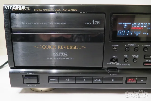 AIWA AD-WX929 Double Cassette Deck, снимка 2 - Декове - 56188642
