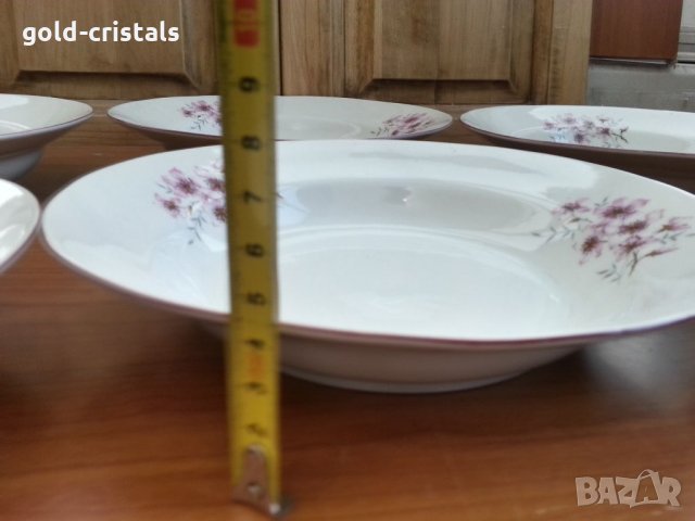 Стар български порцелан чинии дълбоки, снимка 3 - Антикварни и старинни предмети - 34338506