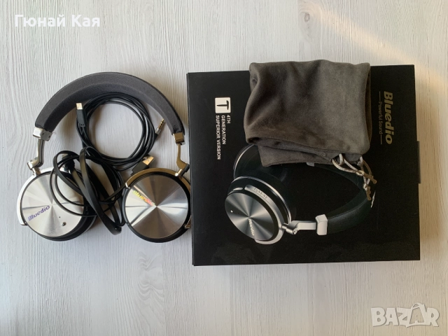 Bluedio T4S Bluetooth слушалки, стерео, вграден микрофон, активно шумопотискане, снимка 4 - Bluetooth слушалки - 51624009
