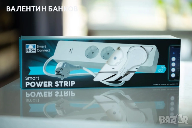 Смарт удължител LSC Smart Connect, 4 гнезда, бял, 1,5 м, съвместим с Alexa и Google Assistant , снимка 2 - Други - 52425091