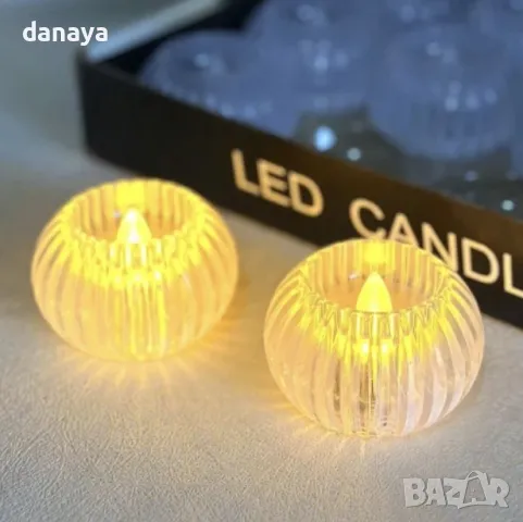 5424 Мини електронна свещ в кръгла форма, 6 см, снимка 3 - Декорация за дома - 47840875