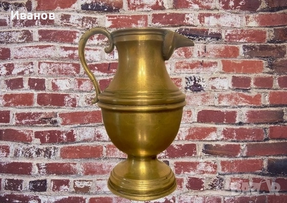 Цена - 15€. Винтидж Месингова Кана с богато украсени детайли, снимка 3 - Антикварни и старинни предмети - 51864731
