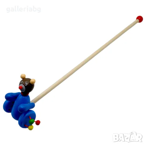 Дървена играчка за бутане, Буталка , снимка 2 - Други - 47330876
