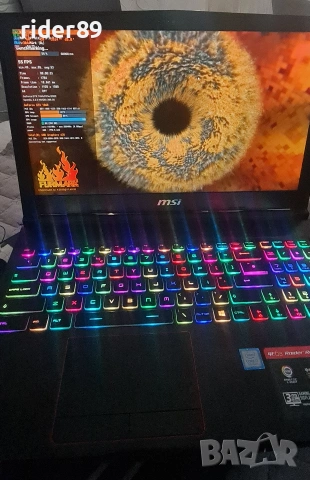 Msi ge63 raider / 15.6 120hz / i7 8750h / gtx 1060, снимка 5 - Лаптопи за игри - 53031860
