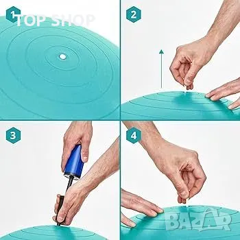 Фитнес топка 150 кг от DoYourFitness®- 55 и 65 см, снимка 3 - Фитнес уреди - 48487744