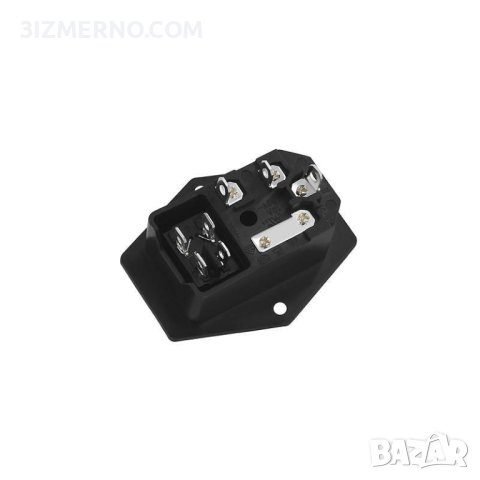Електрически контакт за променлив ток, 3-пинов с копче и бушон, AC-01A, 15A, 220V + кабели, снимка 4 - Друга електроника - 41725604
