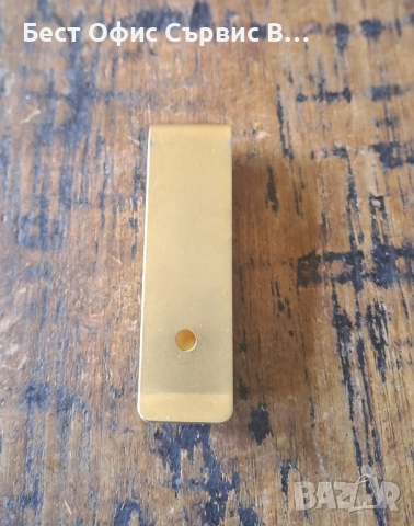 щипка за пари Ronson позлатена матова с ахат масивна, снимка 6 - Други - 53407665