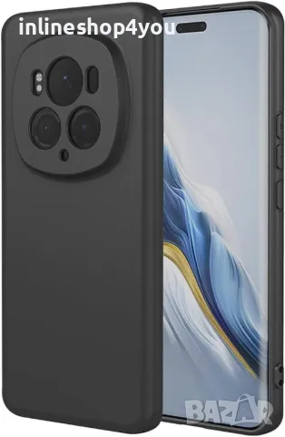 Матов Силиконов Кейс за Honor Magic6 Pro, снимка 4 - Калъфи, кейсове - 48138692