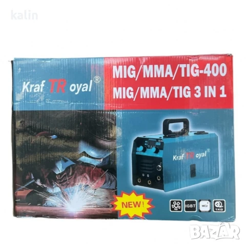 Инверторен електрожен с телоподаващо KraftRoyal – 2 в 1 MIG/MMA заваръчен апарат, снимка 3 - Други стоки за дома - 50811523