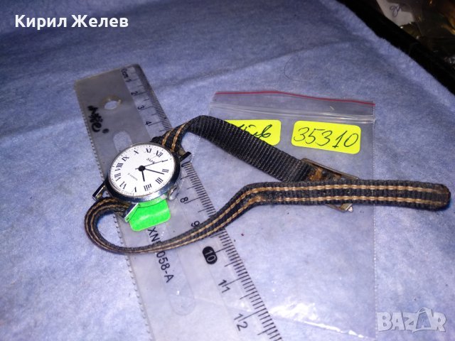 ЗАРЯ 21 КАМЪКА СДЕЛАНО в СССР Стар РУСКИ РЯДЪК МЕХАНИЧЕН ДАМСКИ ЧАСОВНИК с КАИШКА РИМСКИ ЦИФРИ 35310, снимка 8 - Антикварни и старинни предмети - 39887513