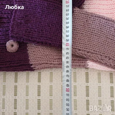 Дамски плетен ръчно пуловер , снимка 2 - Блузи с дълъг ръкав и пуловери - 47792479