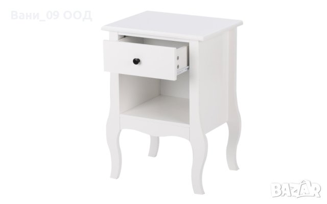 Бяло нощно шкафче в рустикален стил, снимка 2 - Шкафове - 41711293
