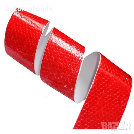Светлоотразителна лента 5 см х 4.5 м, Червена