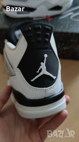 Nike Air Jordan Retro 4 Military Black White Panda Размер 37.5 Номер 23.5см Дамски Обувки Бели, снимка 4 - Кецове - 41425074