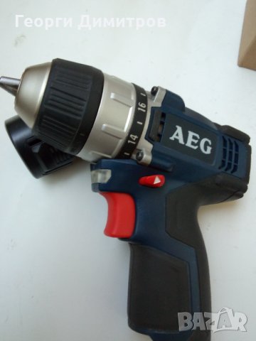 винтоверт НОВ AEG 12V Li ion само боди, може и нова батерия 3.0Ah, и употребявано зарядно, снимка 6 - Винтоверти - 33830248
