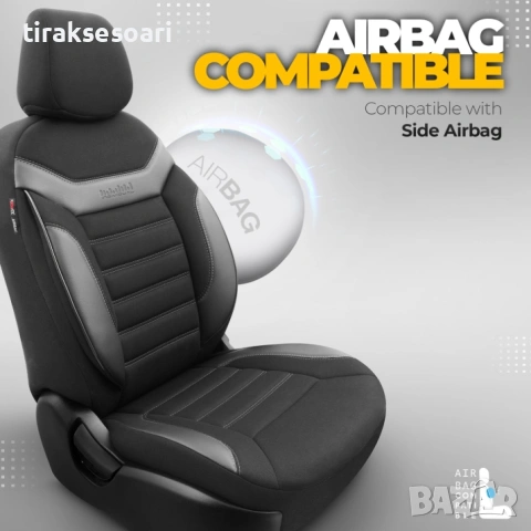 Луксозна тапицерия OTOM Individual Design черна с бял шев – универсален комплект, снимка 6 - Аксесоари и консумативи - 53625077