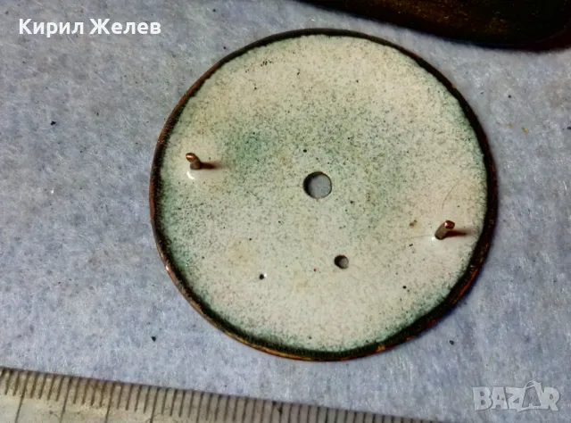 ПОРЦЕЛАНОВ ЦИФЕРБЛАТ с РЪЧНО РИСУВАНИ АРАБСКИ ЦИФРИ от СТАР РЯДЪК МЕХАНИЧЕН ДЖОБЕН ЧАСОВНИК 49625, снимка 9 - Антикварни и старинни предмети - 48563765