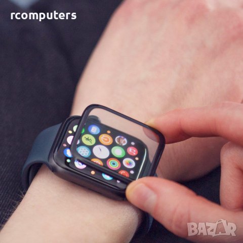 Стъклен протектор за Apple Watch 8 41mm, снимка 4 - Смарт гривни - 39298563