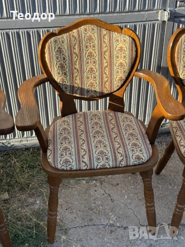 4 броя Винтидж столове дъб , снимка 4 - Столове - 51547112