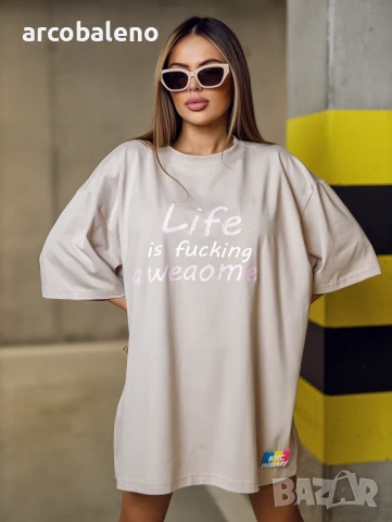 Дълга дамска тениска LIFE, 7цвята , снимка 14 - Тениски - 50491026