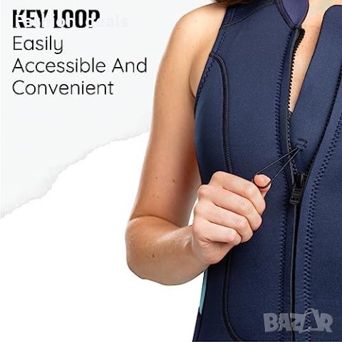 Нов дамски дълъг неопренов костюм без ръкави плувен костюм водни спортове, снимка 4 - Други - 41190935