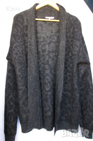 Дебела вълнена жилетка от алпака Iro леопард въглен , снимка 2 - Жилетки - 36198767